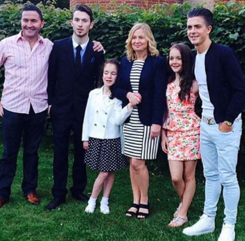 Kevin Grealish with his family.